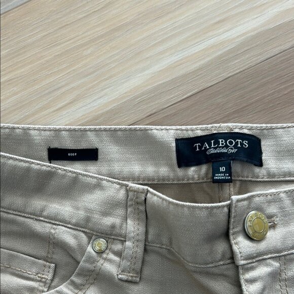 Tan Straight-Leg Jeans with Classic Design - Picture 2 of 3